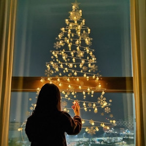 인크리코  앵두전구 크리스마스 스티커 트리세트