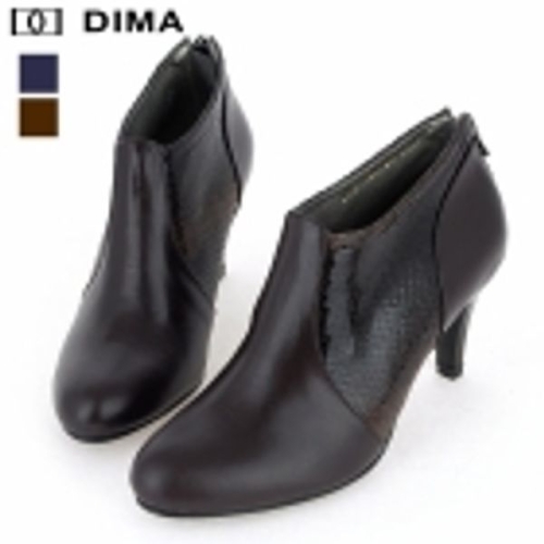 디마 천연가죽 뱀피포인트 부티 7cm_DHS1124