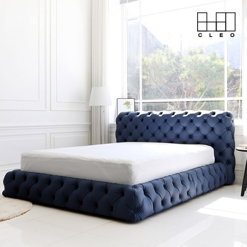 끌레오 파멜라 이태리 천연 면피 통가죽 침대 SS