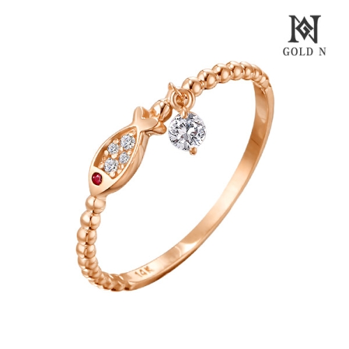 골드앤  14K 18K 레드피쉬 반지