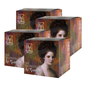 순수 더 살롱 컬러 아트 갤러리 4.64 와인 브라운X4개 염색약 흰머리 뿌리 새치커버 셀프 와인 브라운 4개