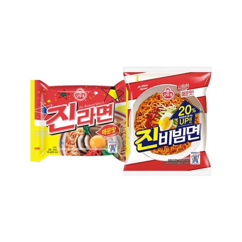 오뚜기  진라면 10입 + 진비빔면 8입/매운맛/순한맛