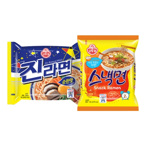 오뚜기  진라면순한맛10개 + 스낵면10개