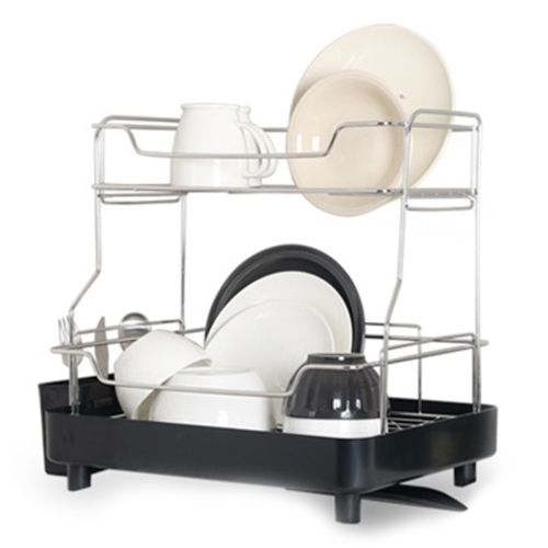 리빙해피  자동 물빠짐 식기건조대 2단