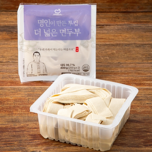 한둘  명인이 만든 투컵 넓은 면두부 2개 200g