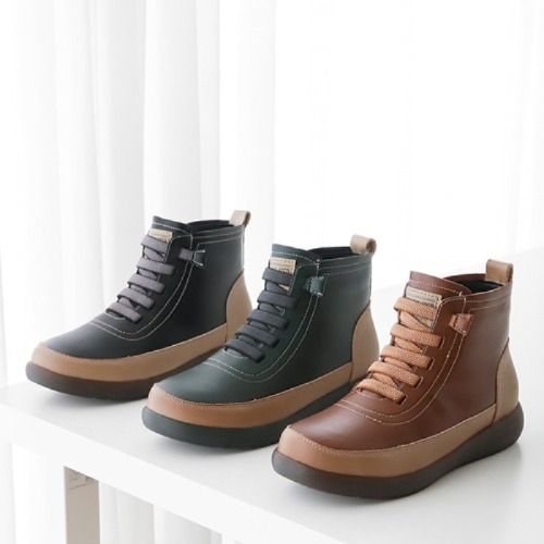 브룸 여성 천연 가죽 하이탑 굽높이 3cm UH-72m8866