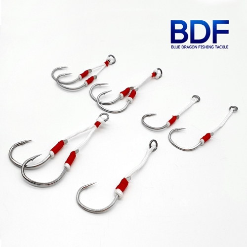 청룡조구  지깅 어시스트훅 빅게임용 싱글 더블 지깅바늘 루어튜닝 루어 낚시 바다