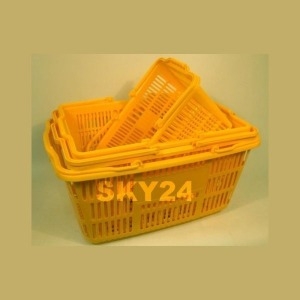 제이큐  손잡이 사각 마트 바구니(대)