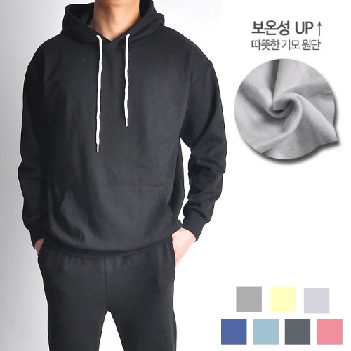 올진 YWHOOD0001 겨울 기모 트레이닝 후드티셔츠