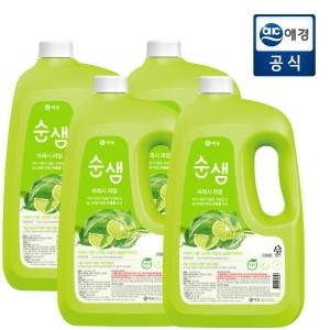 애경 순샘 라임 3L 용기 x 4개