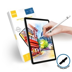 제이티앤디 가우런 아이패드 프로 12.9 6세대 5세대 4세대 3세대 베스트 스케치 종이질감 액정보호필름P0000FWA