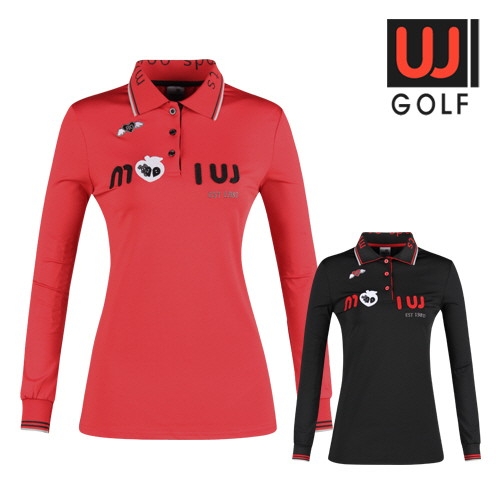 럭스골프  미우골프 여성 캐릭터 긴팔카라셔츠 MW1S606W