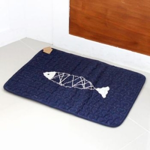 미아트 SHS035 대박수예 심플 피쉬 주방 발매트 40x60cm