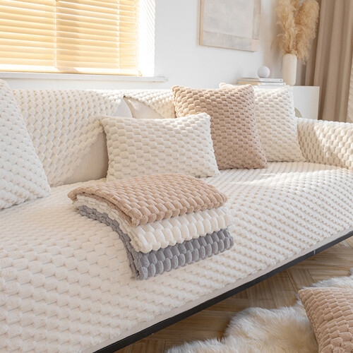 자연앤리빙 리진 윈터 벨벳 소파패드 4인용 90X240cm