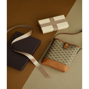 헤지스 여성 헤리아토 패턴 배색 미니 크로스백_HIWA3E881G2