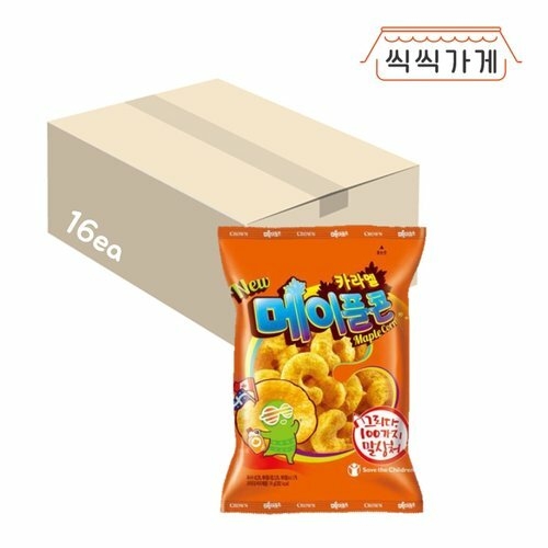 크라운제과  크라운 카라멜메이플 74g x16