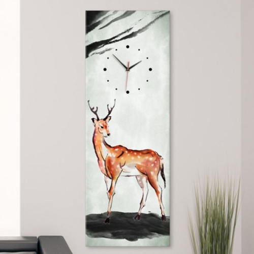 꾸밈  iw912-영생의상징_사슴_대형노프레임벽시계