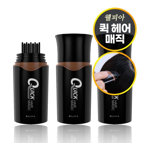 웰피아 퀵 헤어매직 3개 새치커버 뿌리염색 새치붓 새치마스카라