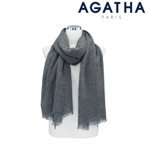 아가타 캐시미어 슬림머플러 나르샤 그레이 1WPC702GY