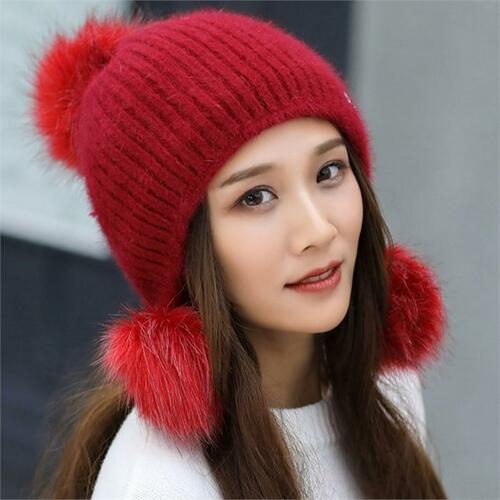 아이우먼 털기모귀달이방울모자 DTC413M012 핑크