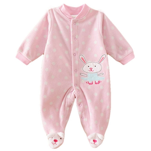 조이멀티 mk 하얀눈토끼핑크 유아 발싸개 긴팔우주복 3-12 320173