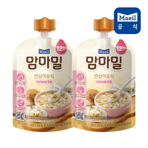 매일유업 맘마밀 안심이유식 가리비와 두부 100g