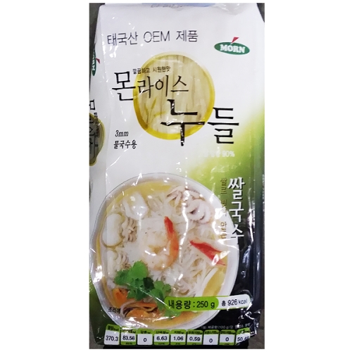정우종합유통  몬 쌀국수 250g X6 간단식사 식재료 건강에좋은음식