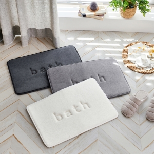 한빛카페트 폭신폭신 BATH 메모리폼 자수 욕실 발매트 40 x 60cm