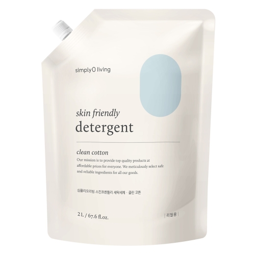 심플리오 스킨프렌들리 세탁세제 클린코튼향 2L