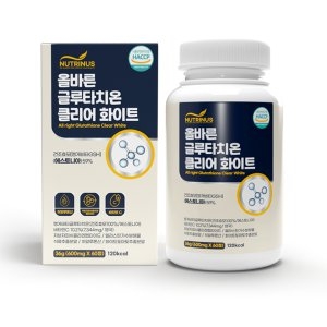 올바른영양 뉴트리너스 글루타치온 클리어 화이트 600mg 60정