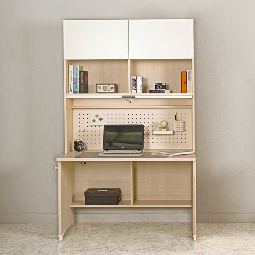 에보니아 킹스 전면수납 조명 책상+3단 서랍장