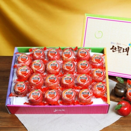 산들네  껍질째 먹는 경북 세척사과 25과(개)내외 5kg