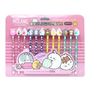 팝콘F&T  몰랑이 미니피규어 연필세트