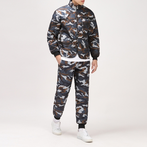 후앙스 국내생산 카모 하이넥 깔깔이 방한복 세트 SDPD8359