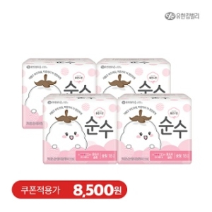 유한킴벌리 좋은느낌 순수 울트라슬림 중형 18개[4팩(72개)]