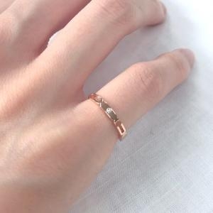 커플레인  포인트 14K 새끼 손가락 반지 R14SW071