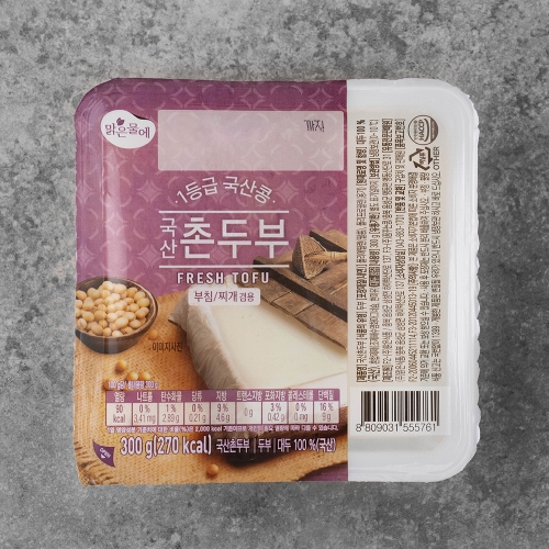 맑은물에  국산 촌두부 300g