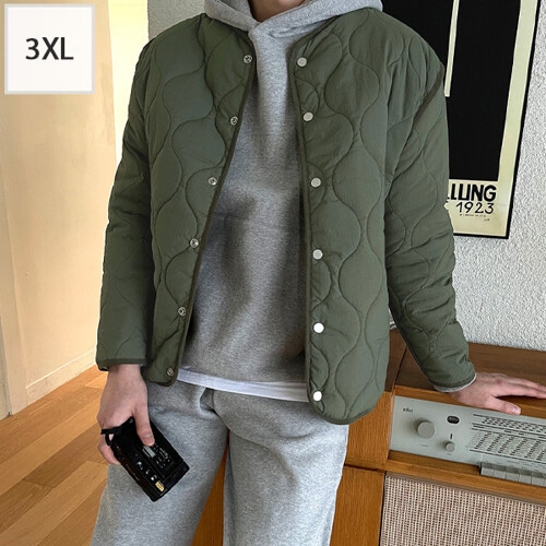 조군샵 빅사이즈 라운드 퀼팅 경량패딩_JK3874