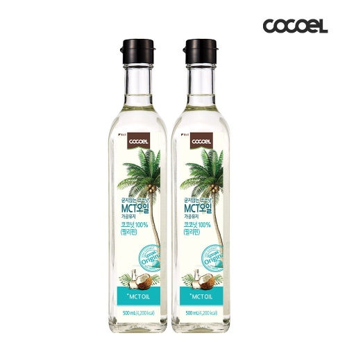 코코엘 굳지않는 코코넛 MCT오일 가공유지 500ml 2병