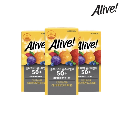 네츄럴라이프 얼라이브 원스 데일리 50+ 옴니 포텐시 멀티비타민&미네랄 60정