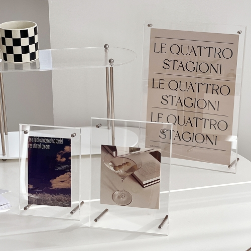 이이공브이샵  미니멀 투명 아크릴 테이블액자 A6 B6 A4액자 투명액자 A6