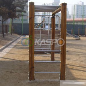 중앙  구름사다리 목재 JA12-16 단식 학교 놀이터
