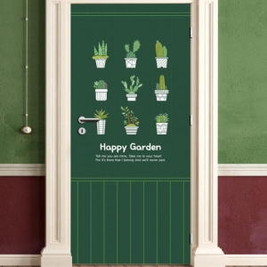 뭉키데코  현관문시트지 에어프리_행복가득 선인장정원