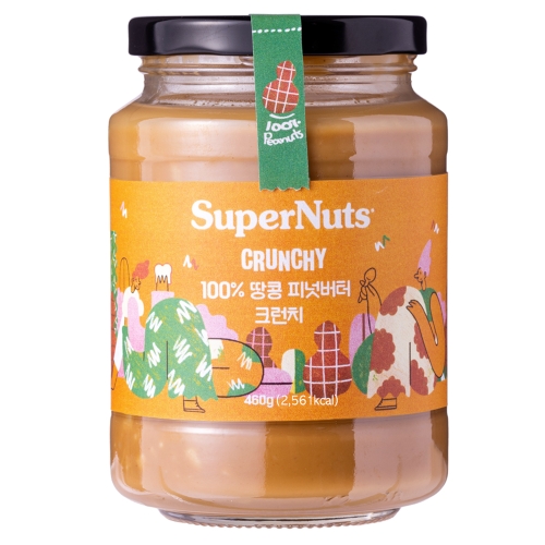 슈퍼너츠 100% 땅콩 피넛버터 크런치 460g