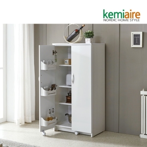 케미에르 예나 1200 하이글로시 바스켓 주방수납장 KTR-502N