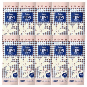 태화  올에이 식품전용 아이보리 고무장갑 (중)