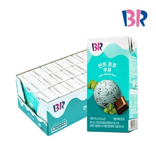 배스킨라빈스 민트초코 우유 24p 1개 190ml