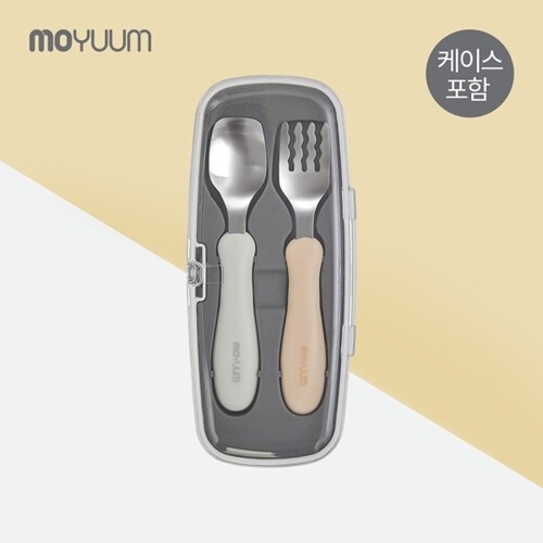 모윰 자기주도 스테인리스 실리콘 스푼포크세트