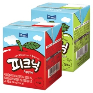 매일유업 피크닉 사과 200ml 12개 + 청포도 200ml 12개