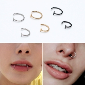 스마트보이  P1297w써지컬 입술찌 립커프 입찌 립찌 가짜 입술 링피어싱 코찌 페이크 피어싱